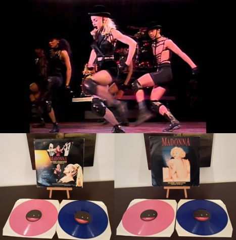 MADONNA, BLOND AMBITION JAPAN TOUR 90 (1990), 2 LP in vinile colore ROSA e BLU