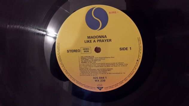 MADONNA, LIKE PRAYER, LP Vinyl, Etichetta SIRE 925 844-1 WX 239 -1989.