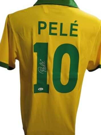 Maglia Autografata PELE Certificato Autenticita Beckett