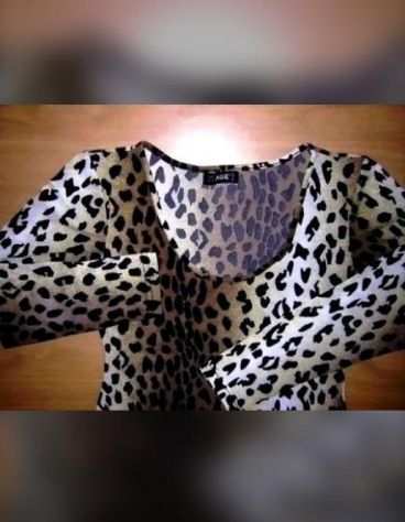 MAGLIA BODY maculata elasticizzata aderente NUOVA