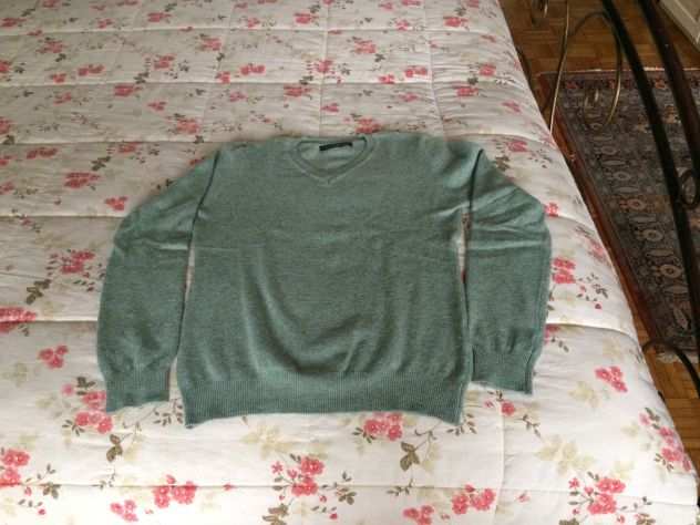 Maglia NUOVA verde lana e cashmere