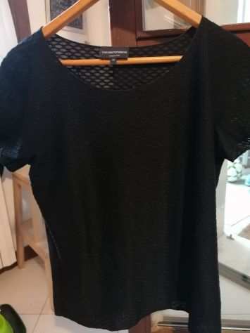 maglia scollo tondo Emporio Armani nera