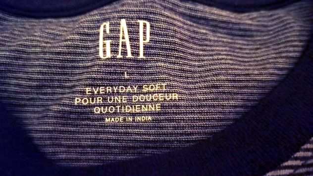 maglietta manica corta, Gap - righe grigioblu, taglia L