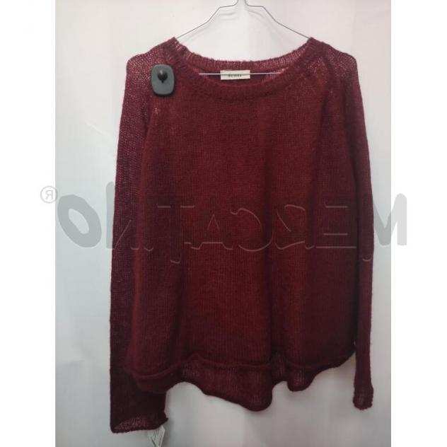 Maglione donna rosso bordo nana Taglia M