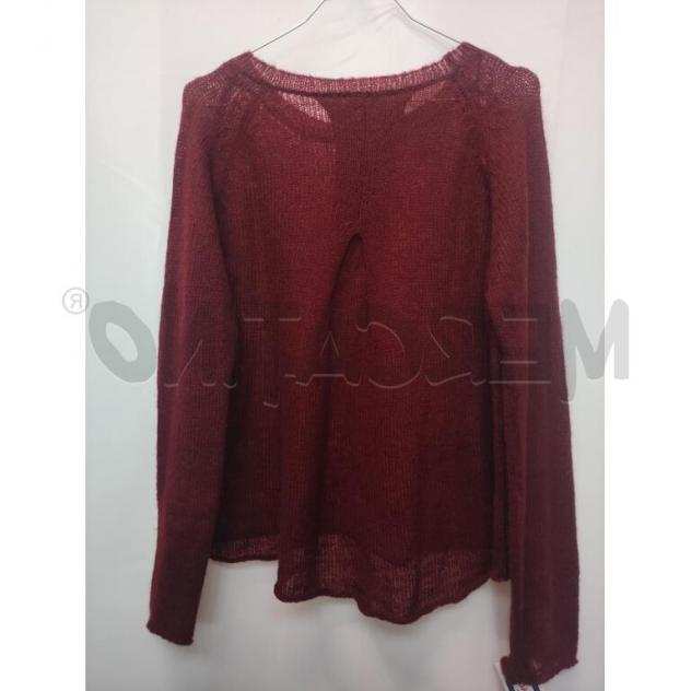 Maglione donna rosso bordo nana Taglia M