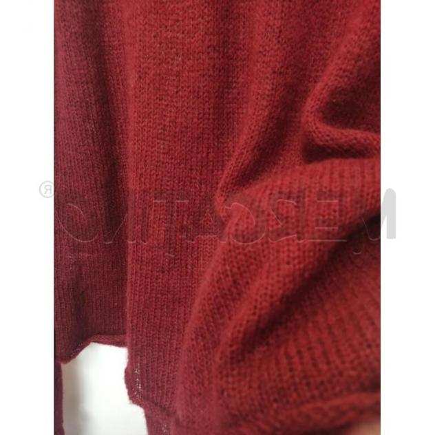 Maglione donna rosso bordo nana Taglia M