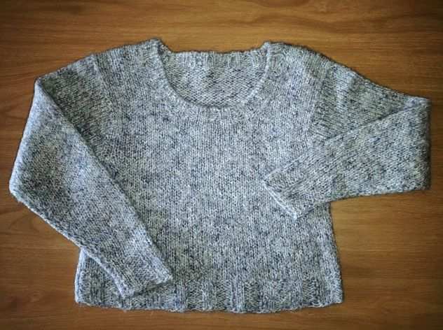 MAGLIONE LANA GRIGIO CHIARO MELANGE NUOVO