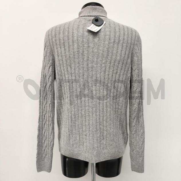 Maglione uomo doppelganger grigio collo