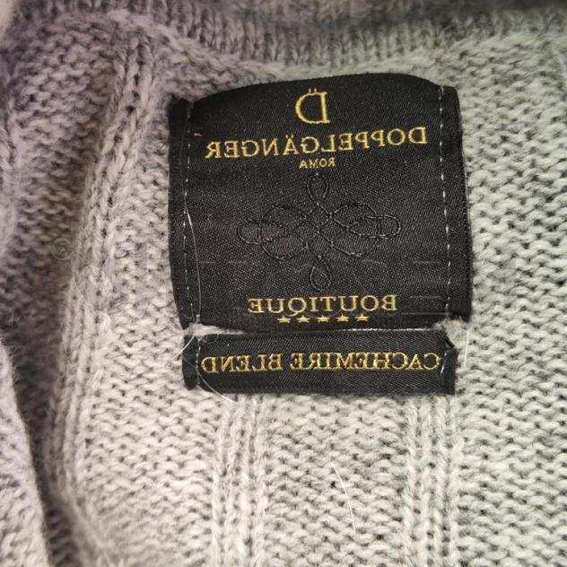 Maglione uomo doppelganger grigio collo