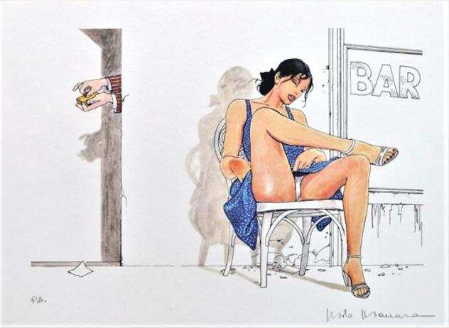 Manara, Milo - 1 Offset Print - Il Gioco 5 - Al Bar - 2005