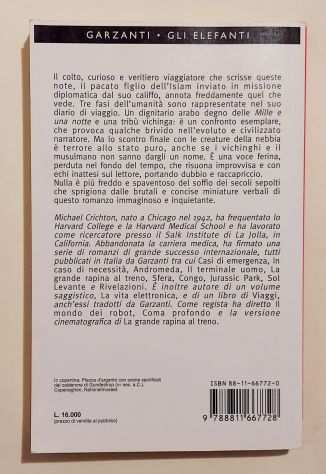 Mangiatori di morte di Michael Crichton Ed.Garzanti, ottobre 1996 come nuovo