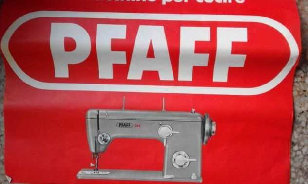 Manifesto anni 60 nuovo pubblicitario PFAFF macchine da cucire