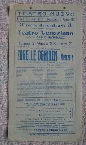 MANIFESTO LOCANDINA PUBBLICITARIA - COMPAGNIA DI RECITE A VERONA 1941