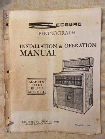 Manuale di installazione e di istruzioni jukebox Seeburg - 1970