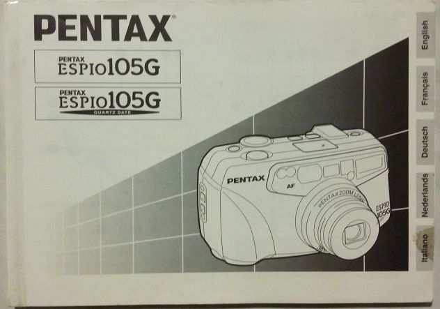 Manuale distruzione in italiano macchina fotografica Pentax Espio 105G perfetto