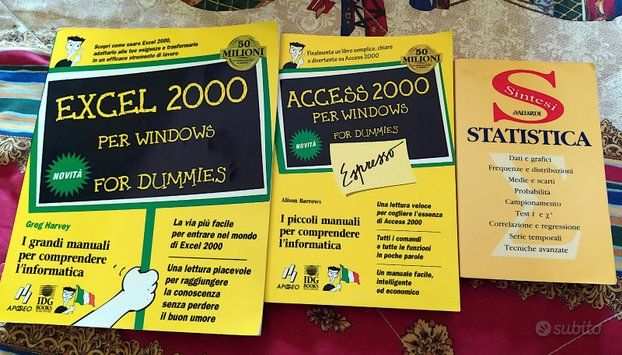Manuale Excel, Access, statistica