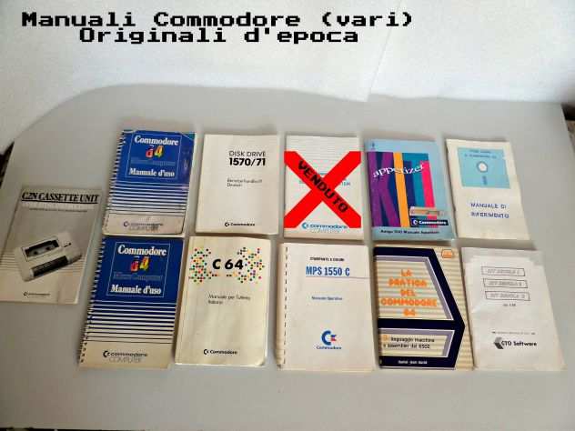 Manuali Commodore (vari) vintage. (originali depoca)