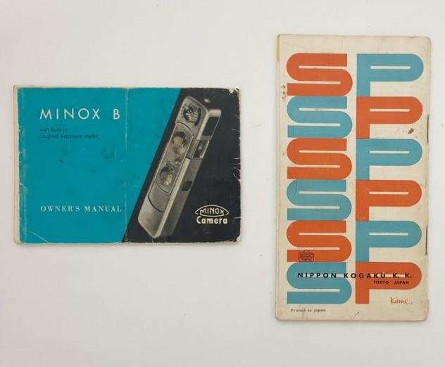 Manuali depoca Manuale MINOX model B and Manuale NIKON model SP Originali depoca Fotocamera analogica