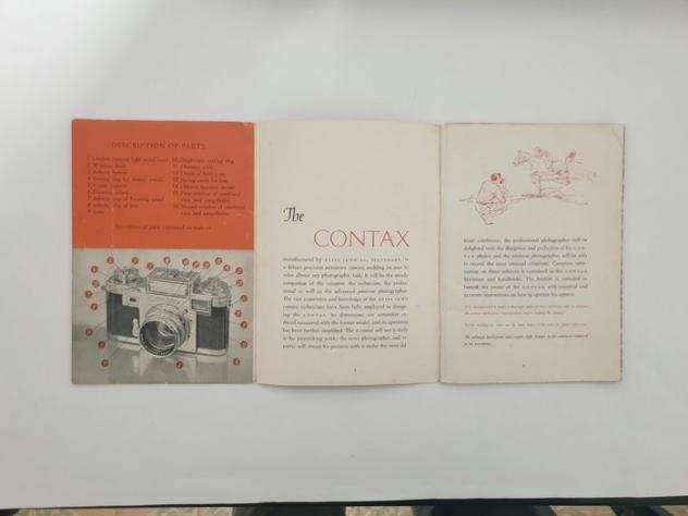Manuali MANUALI Zeiss Ikon CONTAX model IIIa and Zeiss Ikon CONTAREX Originali depoca Fotocamera analogica