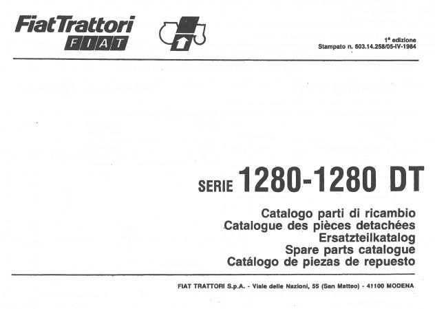 Manuali per Manuali per trattore Fiat 1280