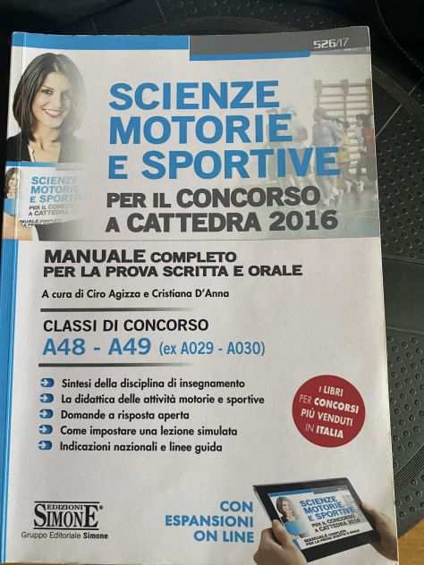 Manuali scienze motorie concorso docenti a048-a049