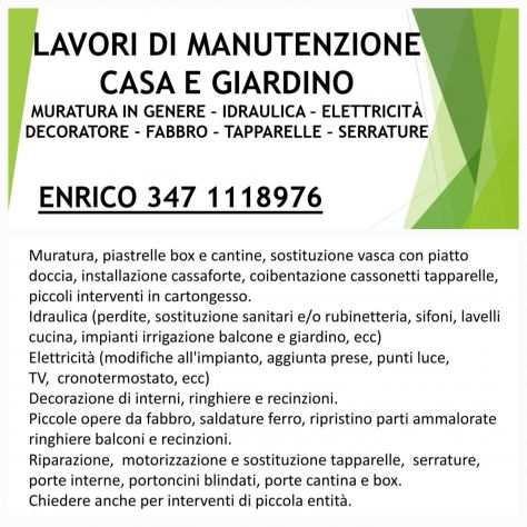 Manutenzione casa e giardino