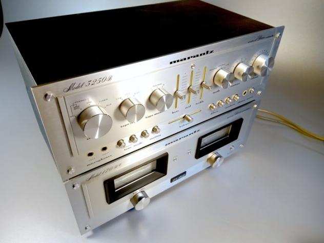 Marantz - Model 170 DC Power amplifier, Model 3250-B Solid state receiverpreamplifier - Set stereo