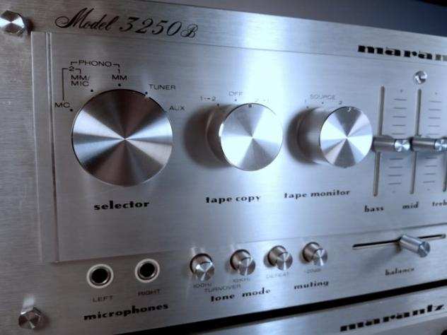 Marantz - Model 170 DC Power amplifier, Model 3250-B Solid state receiverpreamplifier - Set stereo