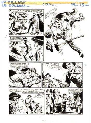 Marcello, Carlo Raffaele - 4 Original page - Rin Tin Tin et Rusty 58 - quotUn million de dollarsquot - 1961