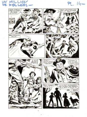 Marcello, Carlo Raffaele - 4 Original page - Rin Tin Tin et Rusty 58 - quotUn million de dollarsquot - 1961