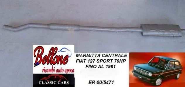 Marmitta centrale Fiat 127 Sport 70 HP - nuovo