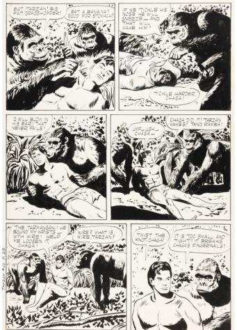 Marsh, Jesse - 1 Original page - Tarzan 13 - Sunday Page - 1950