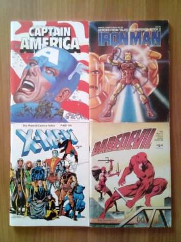 Marvel Comics Index-Spiderman-Daredevil-Hulk-Thor-X Men-Iron Man