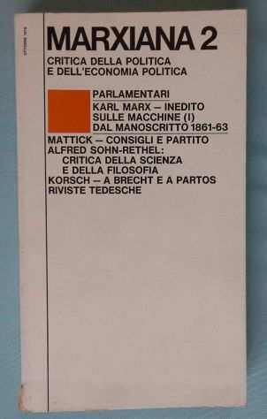 MARXIANA 2, Enzo Modugno, Editore DEDALO, 1a edizione 1 gennaio 1976.
