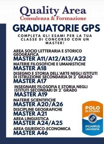 Master classi di concorso- IN TUTTA ITALIA