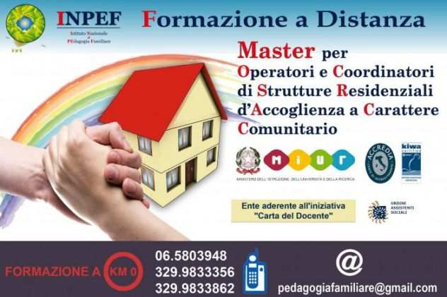 Master per Operatori e Coordinatori di strutture residenziali drsquoAccoglienza a ca