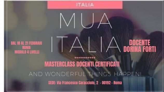 Masterclass Docenti di trucco Certificati Roma