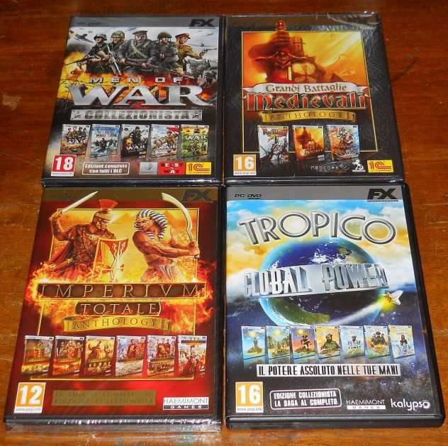Masters of strategy 18 giochi pc men of war mediaval anthology imperivm tropico