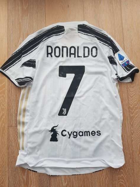 Match Worn Issued Shirt CR7 Cristiano Ronaldo Home Juventus Serie A 2020  2021