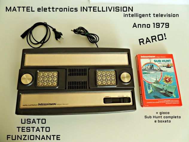 Mattel Intellivision (Anno 1979) RARO  gioco boxato Sub Hunt