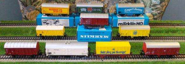 Maumlrklin H0 - 450545064509442544204436 - Modellino di vagone ferroviario (10) - 10 vagoni merci - DB