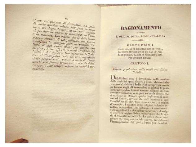 Mazzoni Toselli Ottavio, Puoti Basilio - Lotto di Opere sulla Lingua Italiana tutte in Prima Edizione - 1831-1837