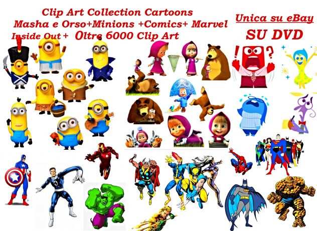 Mega Raccolta 6000 Clip Art Cartoons su DVD