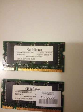 memoria 256 mb INFINEON ricambio 324700-001 compaq