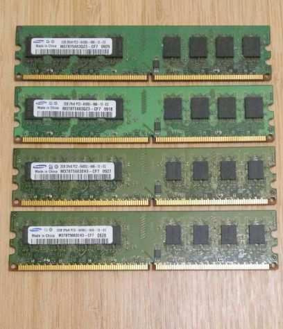 MEMORIA RAM - KIT 8GB(4x2GB) DIMM PC2 DDR2 6400U SAMSUNG - FUNZIONANTI