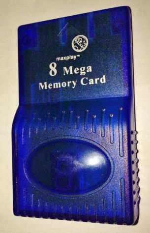 memory card blu 8 megamb 120 blocchi per ps1 psx sony playstation funzionante