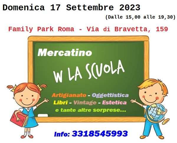 Mercatino quotW la Scuolaquot