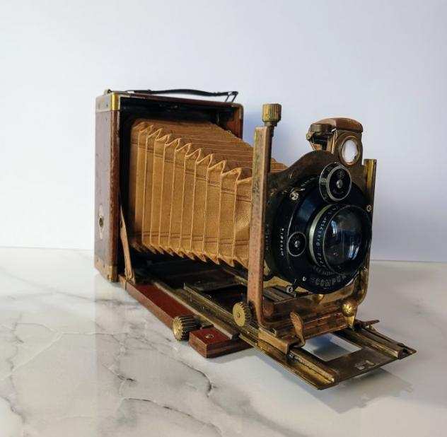 Merkel Phoumlnix Tropean (Tropical) WoodenBrass Balg camera  Case  Fotocamera pieghevole analogica