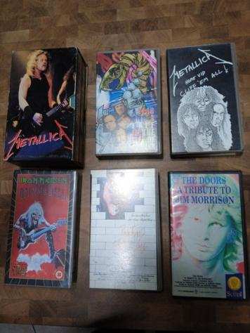Metallica, Pink Floyd, The Doors, Iron Maiden - 6x VHS Cassettes - VHS