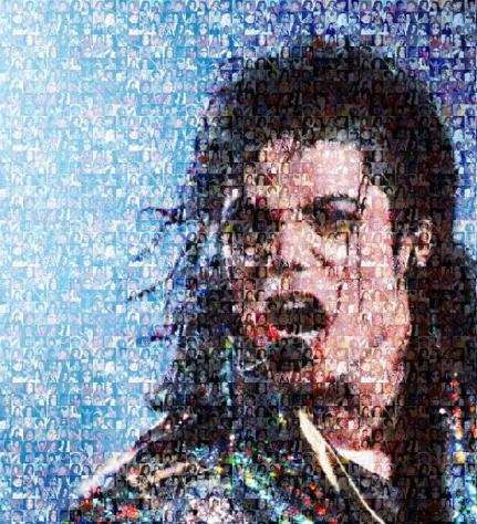 Michael Jackson - Artwork - Mosaic Digital Graphic Laser Cut Art Print - By Artist Si Al - Opera drsquoarte  Dipinto - 20232023